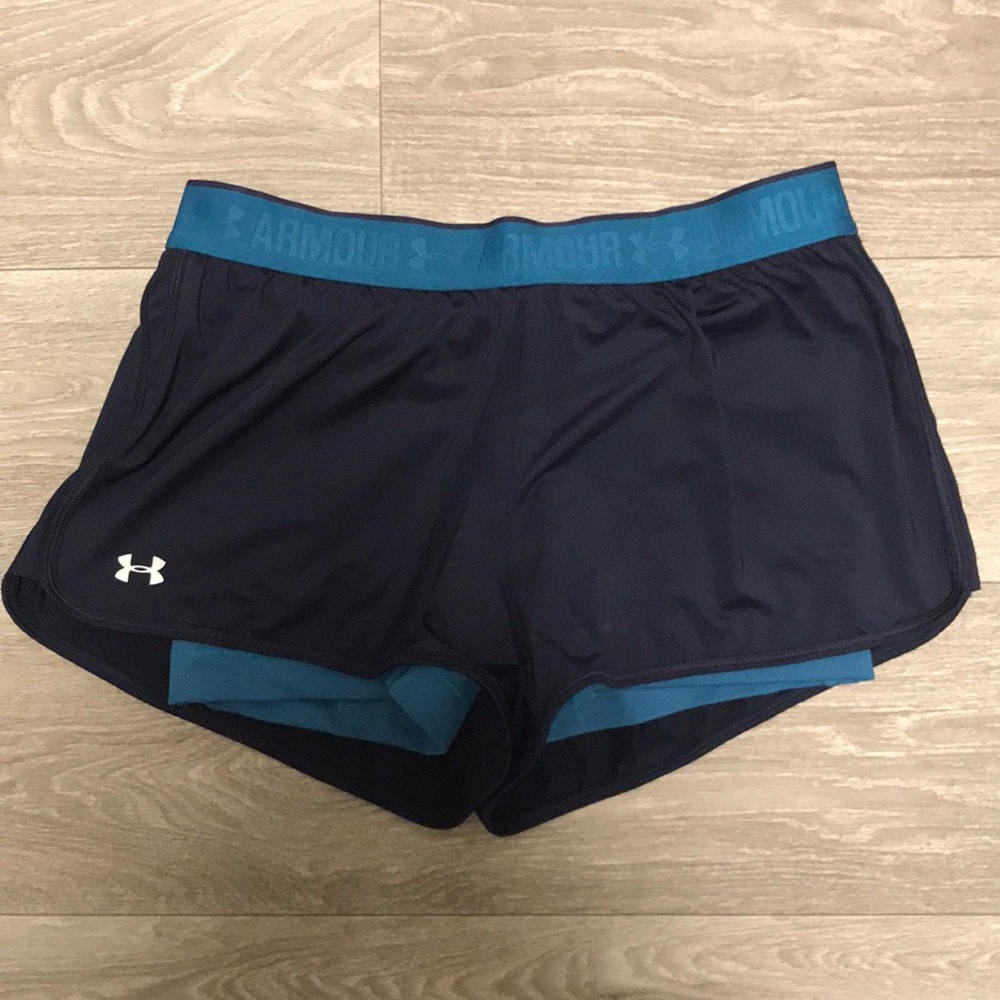Under Armour HeatGear 2-in-1 Navy Shorts